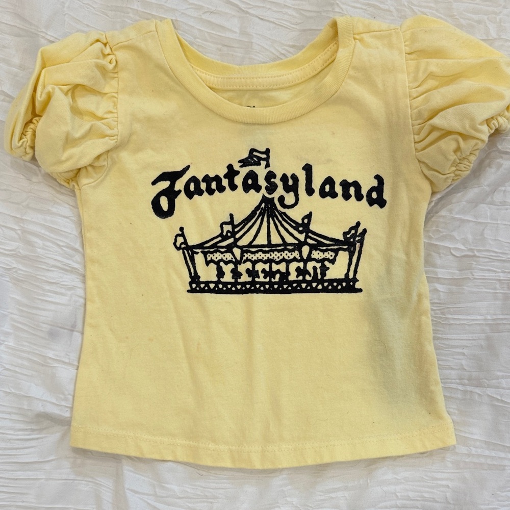 Disney Fantasyland Yellow Kids Tee